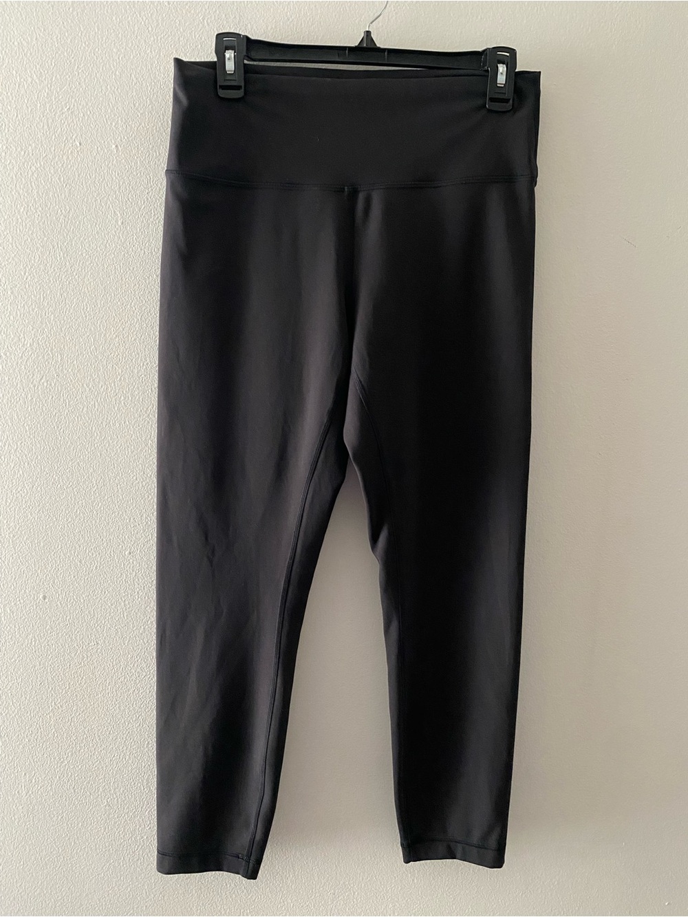 Lululemon Black Cropped Leggings High Rise 22" Inseam